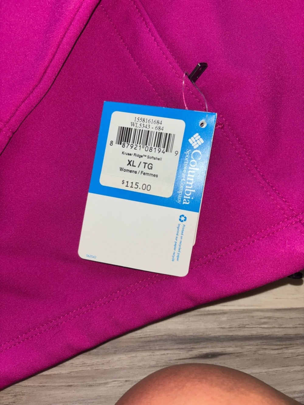 Columbia Raspberry Pink Full-Zip Jacket - Picture 4 of 4